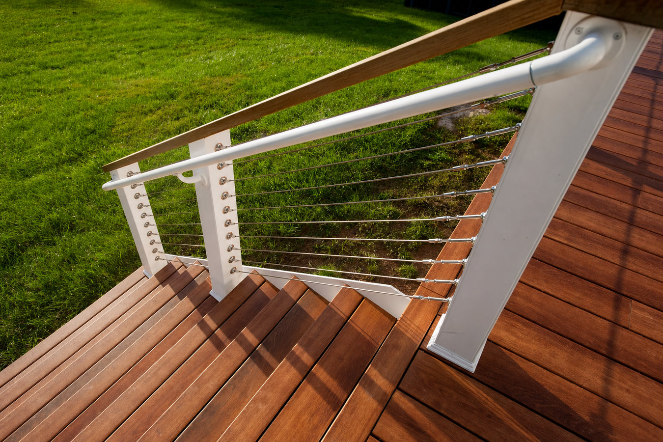 Deck railing installation