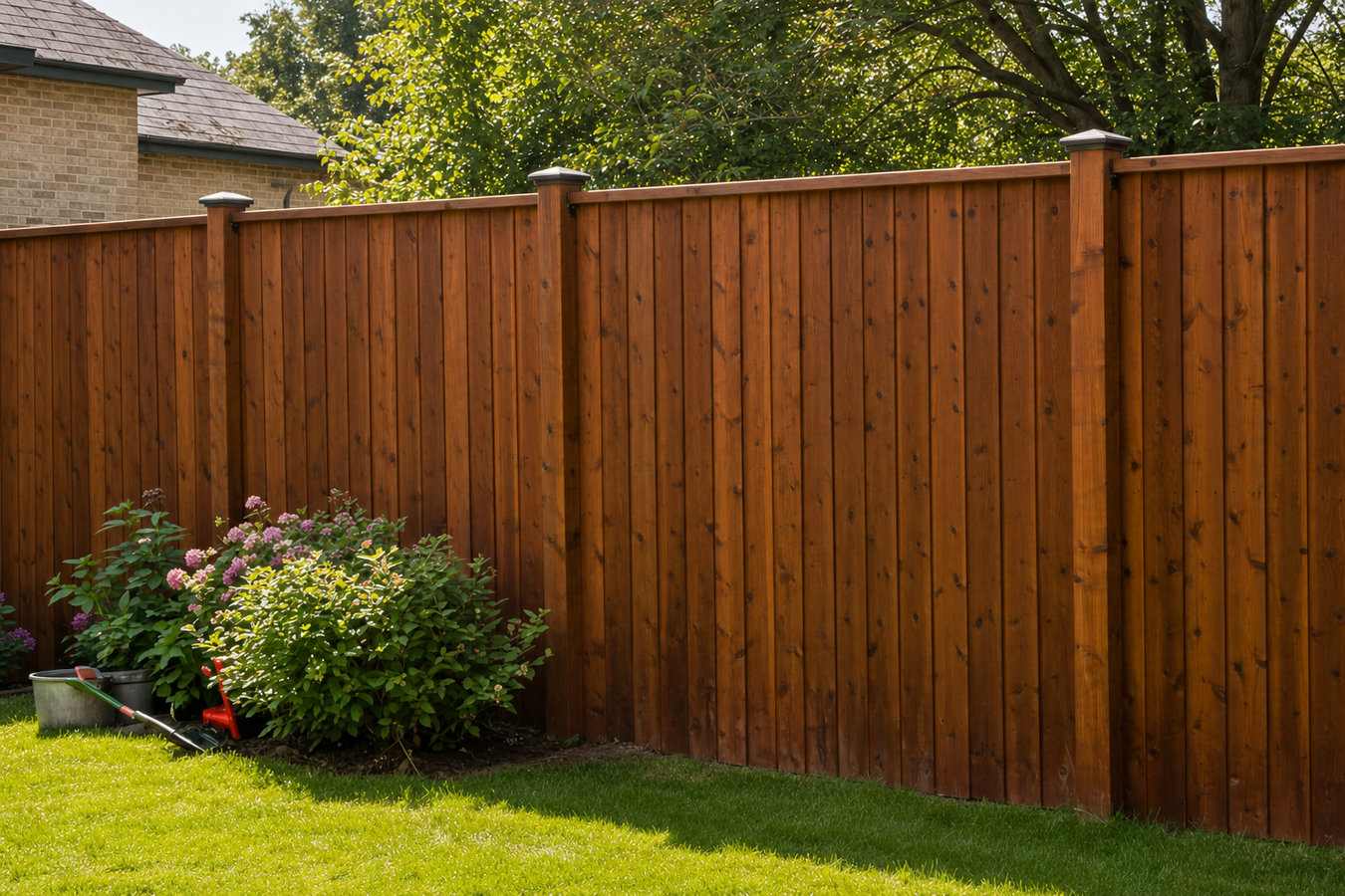 Wood and privacy fence installation
